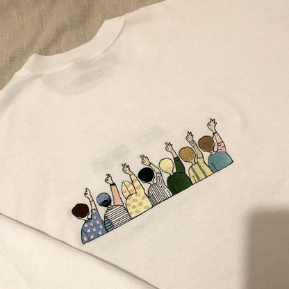 SWEAT-SHIRT GOT7 JUST RIGHT CARTOON BRODÉ