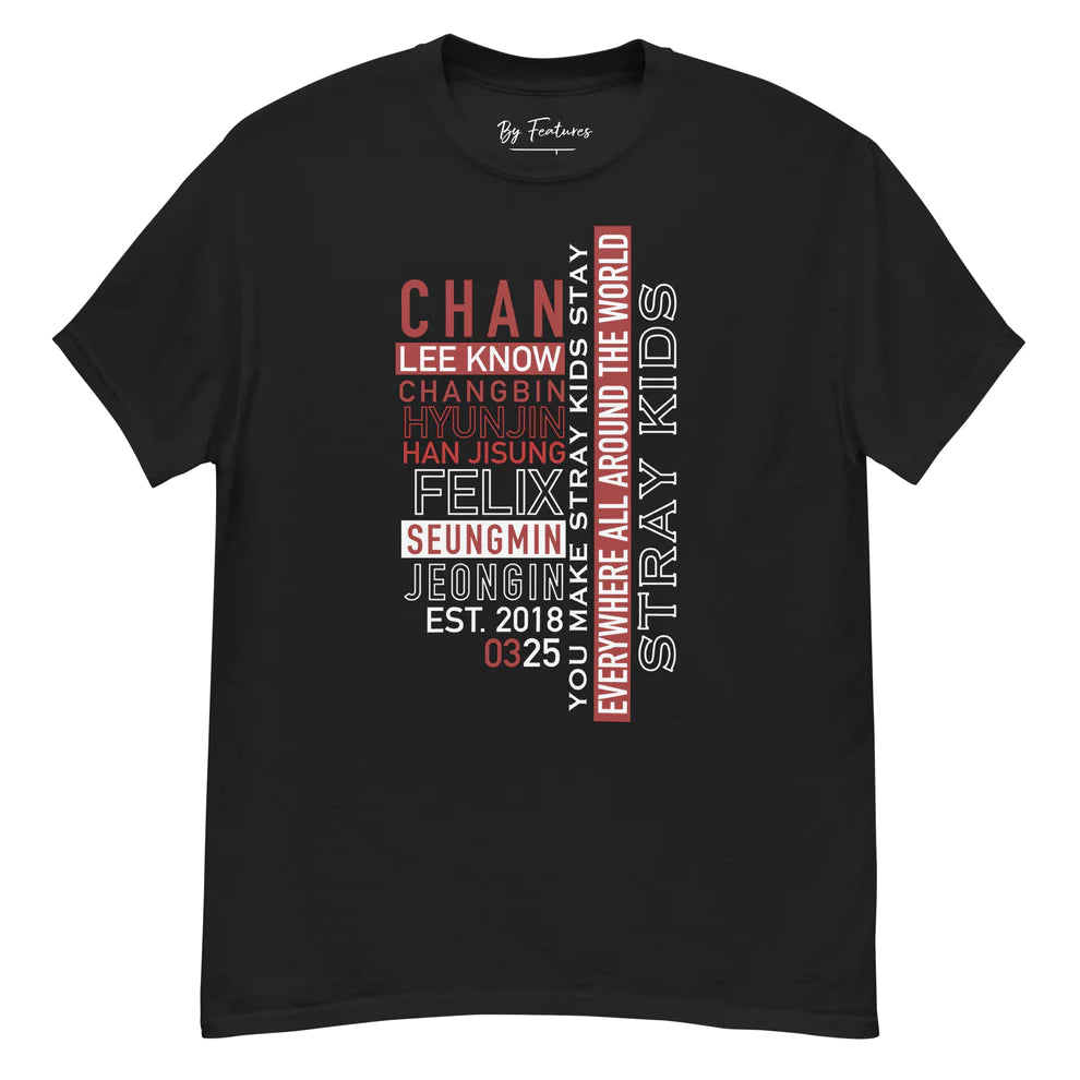 SKZ TYPOGRAPHY DESIGN T-SHIRT