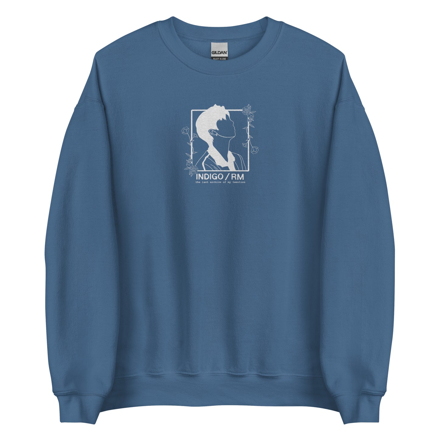 RM INDIGO EMBROIDERED UNISEX SWEATSHIRT