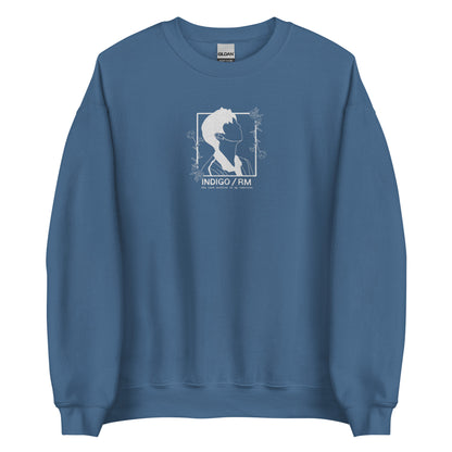 RM INDIGO EMBROIDERED UNISEX SWEATSHIRT