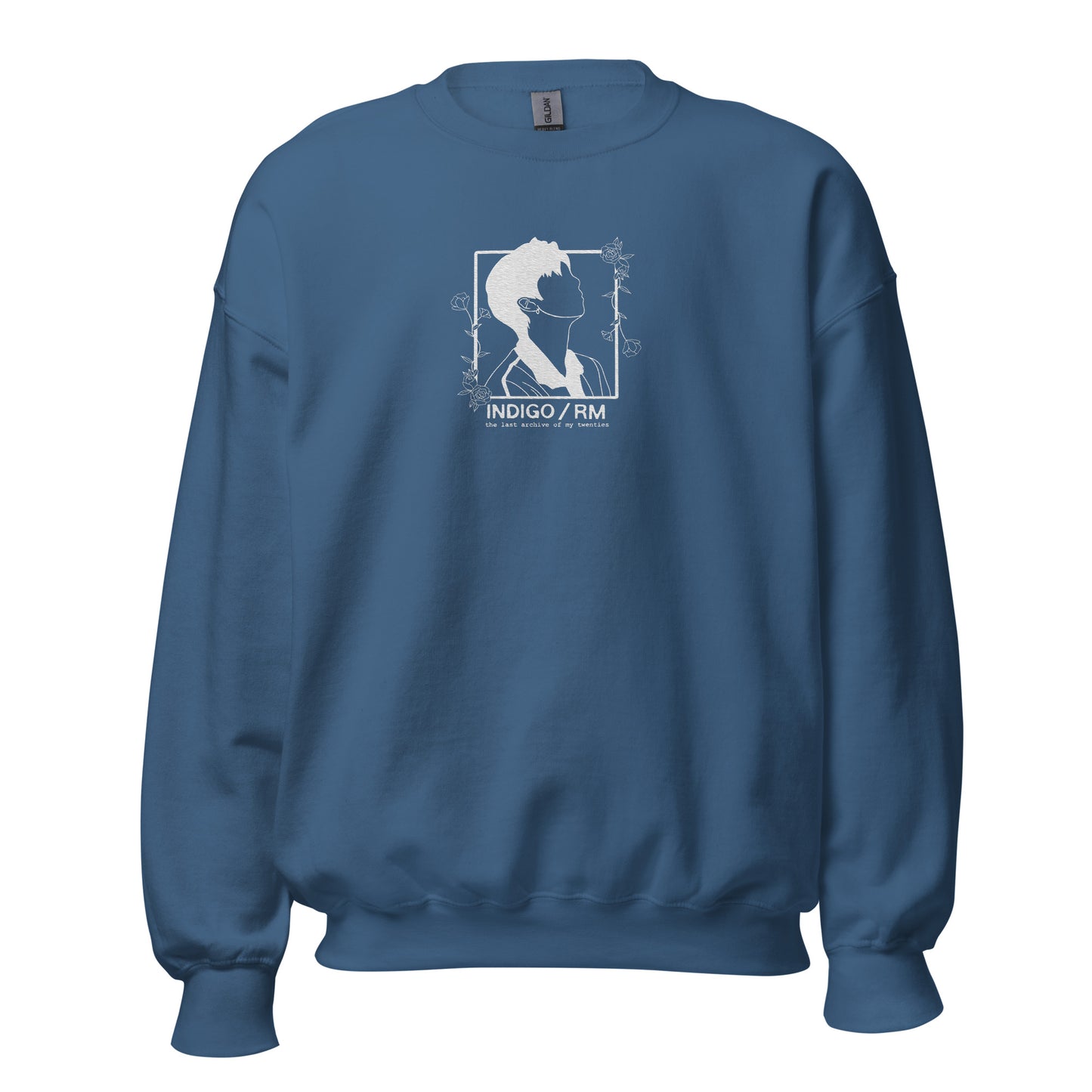 RM INDIGO EMBROIDERED UNISEX SWEATSHIRT