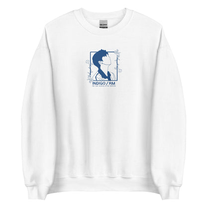 RM INDIGO EMBROIDERED UNISEX SWEATSHIRT