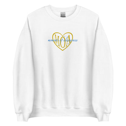 MOA TXT EMBROIDERED UNISEX SWEATSHIRT